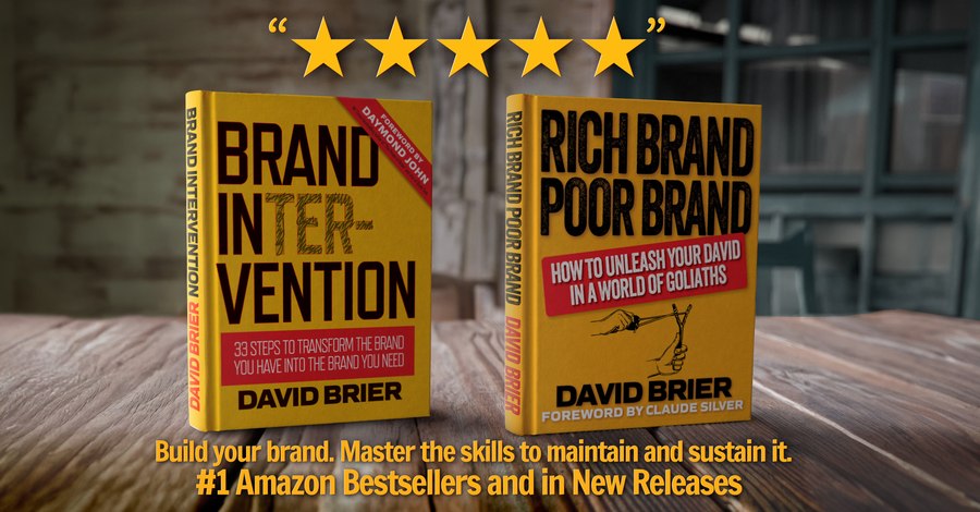 David Brier's books, Brand Intervention and Rich Brand Poor Brand